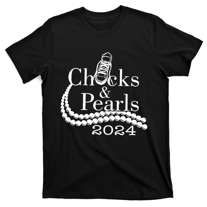 Chucks And Pearls 2024 Kamala Harris T-Shirt