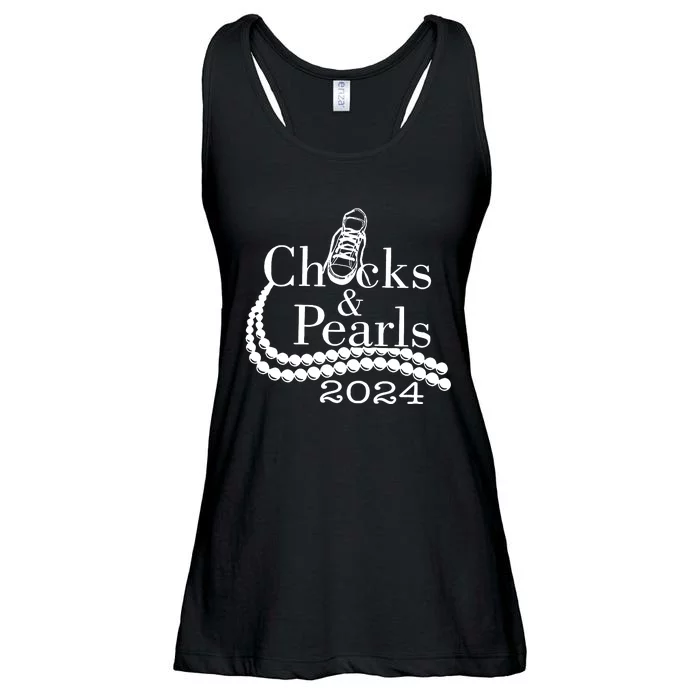 Chucks And Pearls 2024 Kamala Harris Ladies Essential Flowy Tank