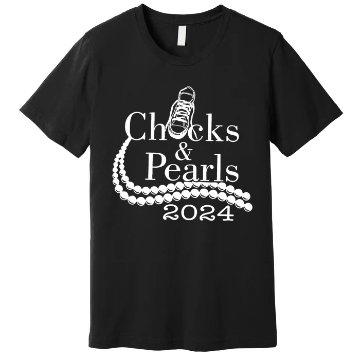 Chucks And Pearls 2024 Kamala Harris Premium T-Shirt