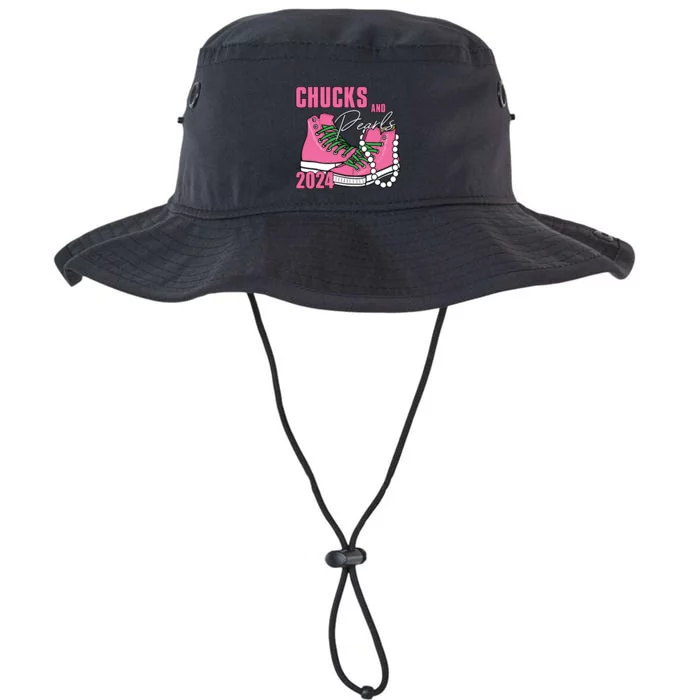 Chucks And Pearls Im With Her Kamala 2024 Legacy Cool Fit Booney Bucket Hat