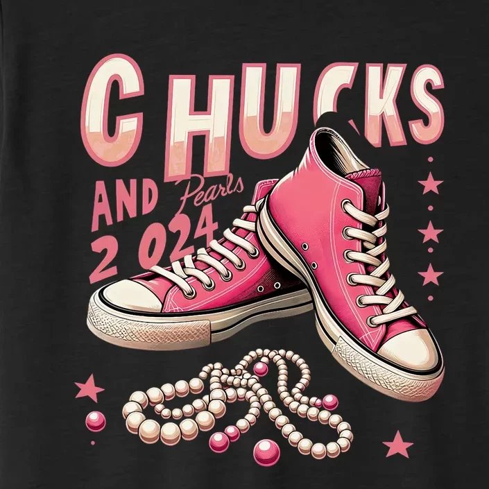 Chucks And Pearls 2024 President Election Day Kamala Harris ChromaSoft Performance T-Shirt