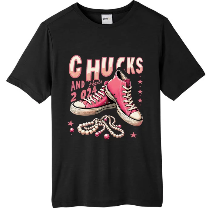 Chucks And Pearls 2024 President Election Day Kamala Harris ChromaSoft Performance T-Shirt