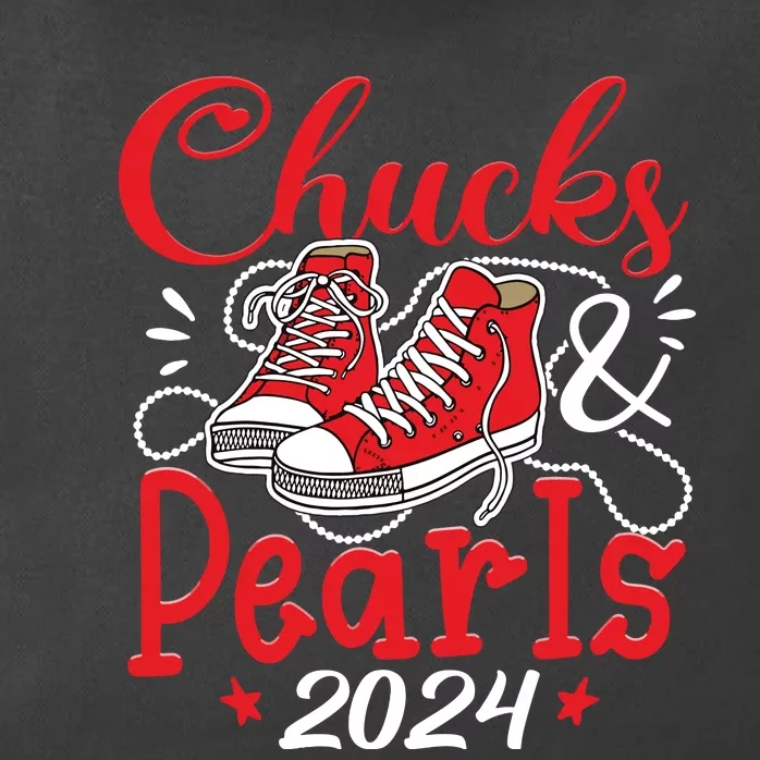 Chucks And Pearls Im With Her Kamala 2024 Zip Tote Bag