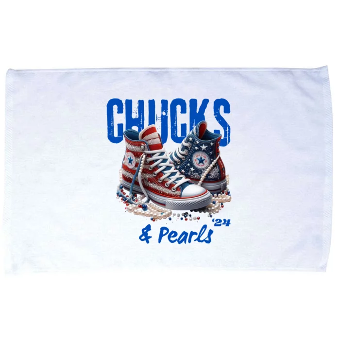 Chucks And Pearls Cute Women 2024 Microfiber Hand Towel