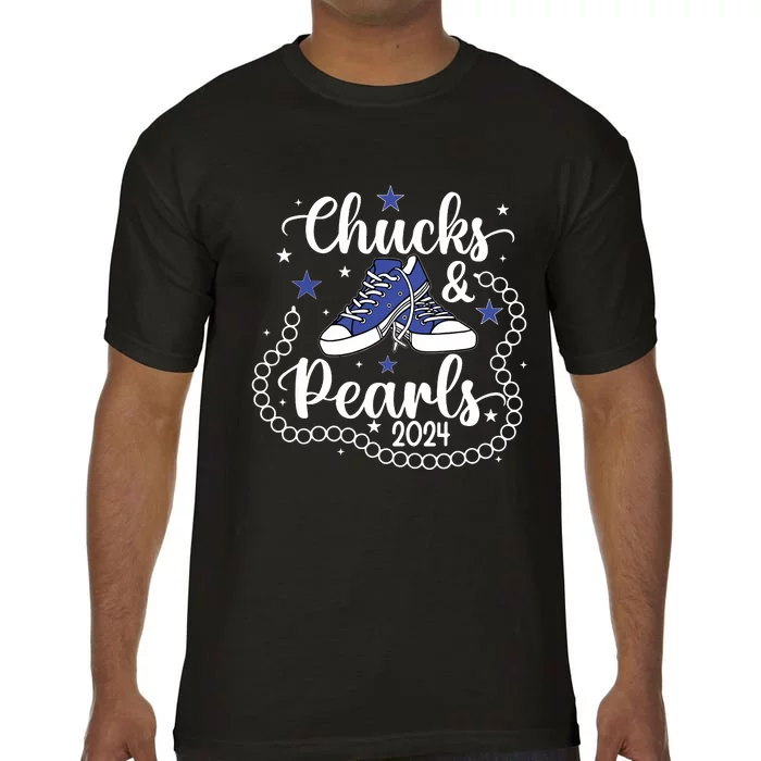 Chucks And Pearls Kamala Harris 2024 Meme Vote President Comfort Colors T-Shirt