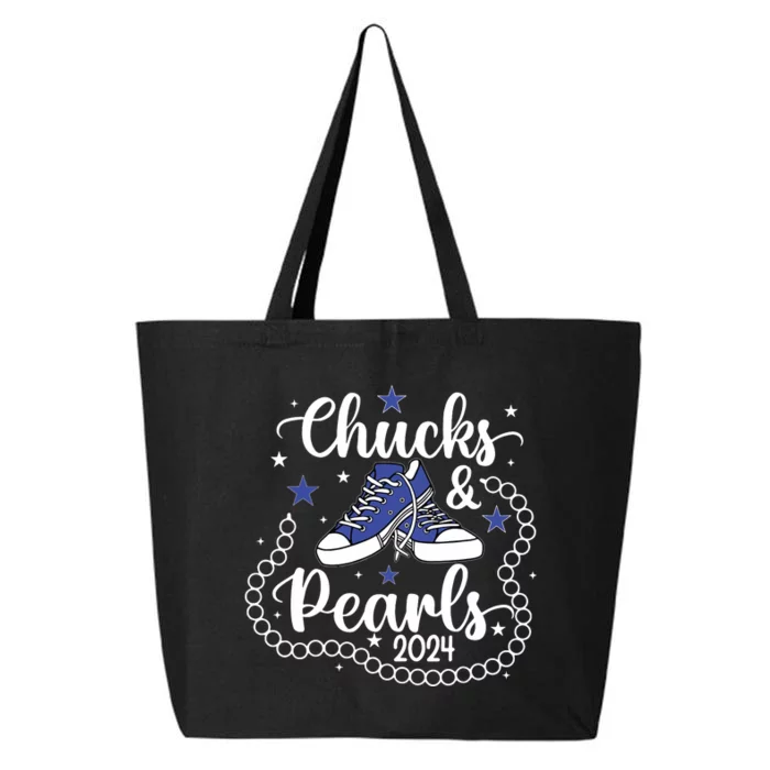 Chucks And Pearls Kamala Harris 2024 Meme Vote President 25L Jumbo Tote