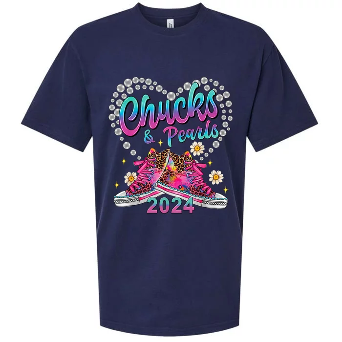 Chucks And Pearls Kamala Harris 2024 For President 47 Sueded Cloud Jersey T-Shirt