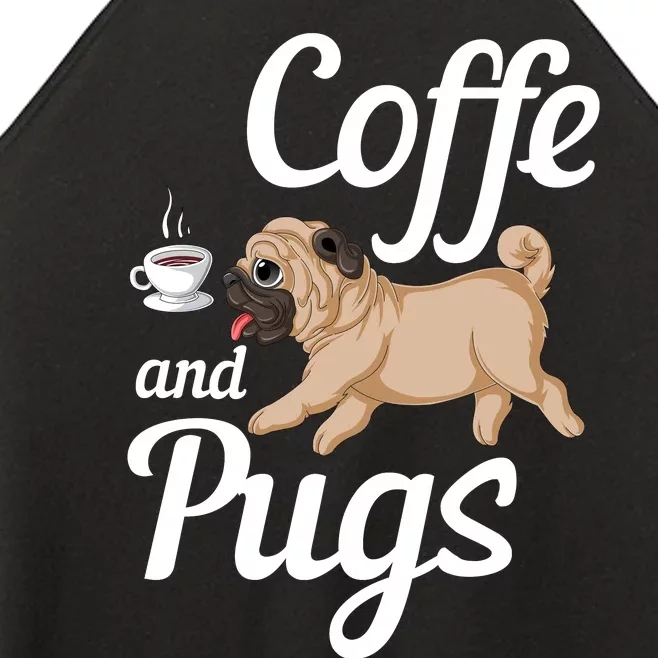 Coffee And Pugs Women’s Perfect Tri Rocker Tank