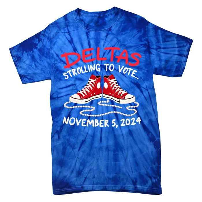 Chucks And Pearls Deltas Strolling To Vote November 5 2024 Tie-Dye T-Shirt