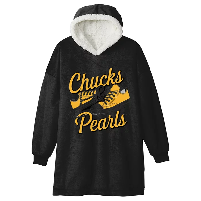 Chucks And Pearls For Women 2024 Hooded Wearable Blanket