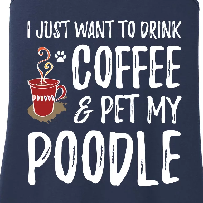 Coffee And Poodle For Poodle Dog Mom T Ladies Essential Tank