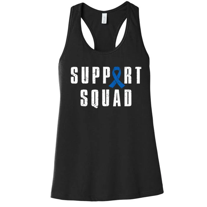 Child Abuse Prevention Awareness Warrior Support Squad Women's Racerback Tank