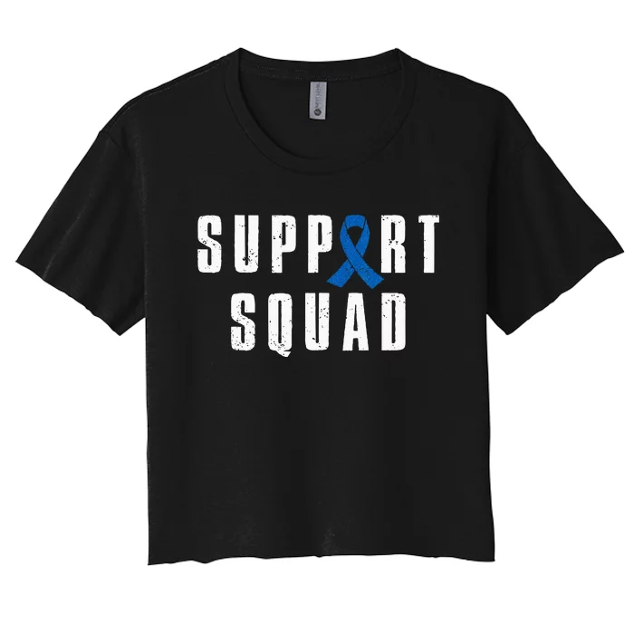 Child Abuse Prevention Awareness Warrior Support Squad Women's Crop Top Tee