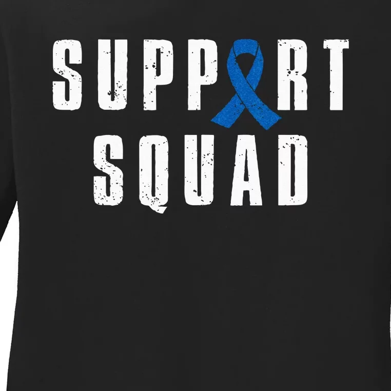 Child Abuse Prevention Awareness Warrior Support Squad Ladies Long Sleeve Shirt