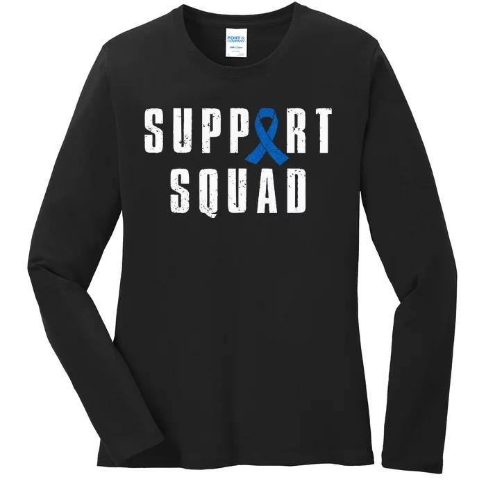 Child Abuse Prevention Awareness Warrior Support Squad Ladies Long Sleeve Shirt