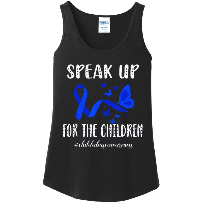 Child Abuse Prevention Month Child Abuse Awareness Ladies Essential Tank