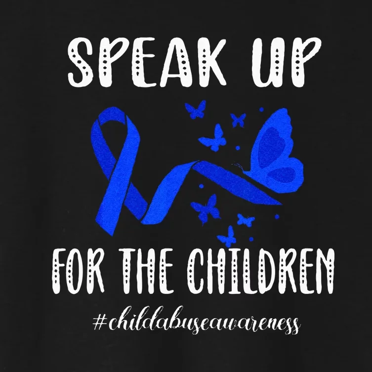 Child Abuse Prevention Month Child Abuse Awareness Women's Crop Top Tee