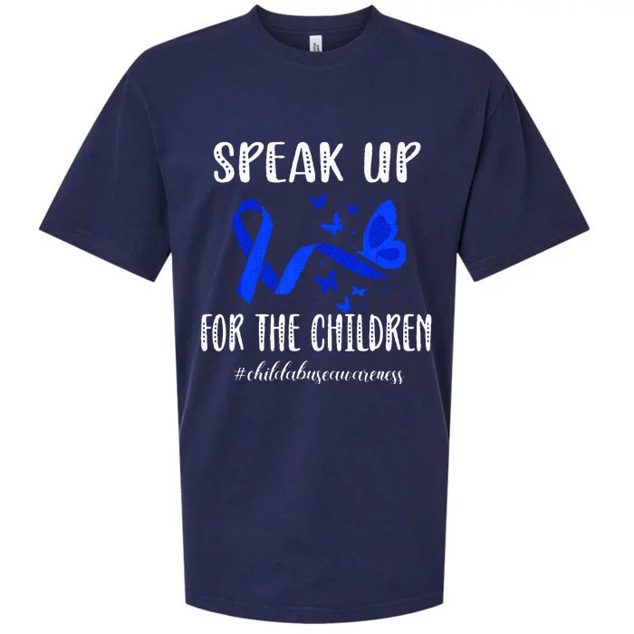 Child Abuse Prevention Month Child Abuse Awareness Sueded Cloud Jersey T-Shirt