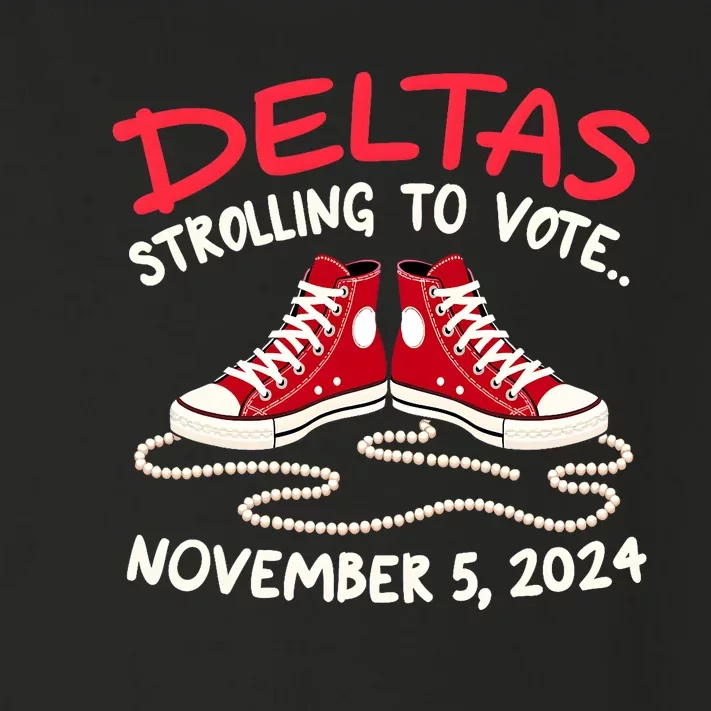 Chucks And Pearls Deltas Strolling To Vote November 5 2024 Toddler Long Sleeve Shirt