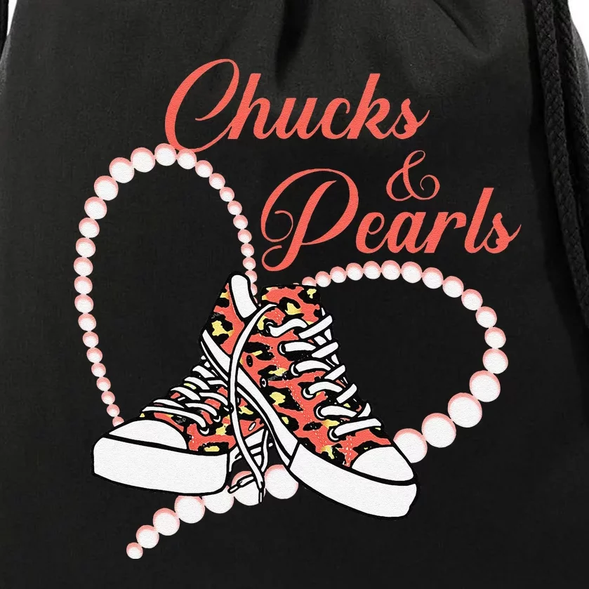 Chucks And Pearls 2024 IM With Her Kamala 2024 Drawstring Bag