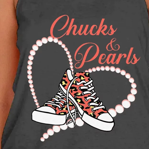 Chucks And Pearls 2024 IM With Her Kamala 2024 Women's Knotted Racerback Tank