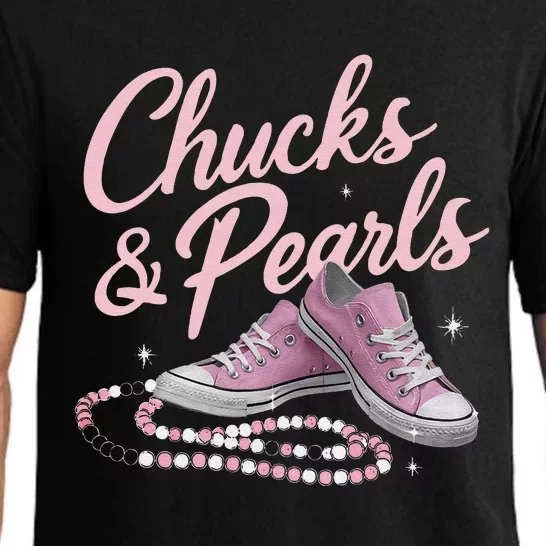 Chucks And Pearls 2024 Kamala Harris For President 47th Pajama Set