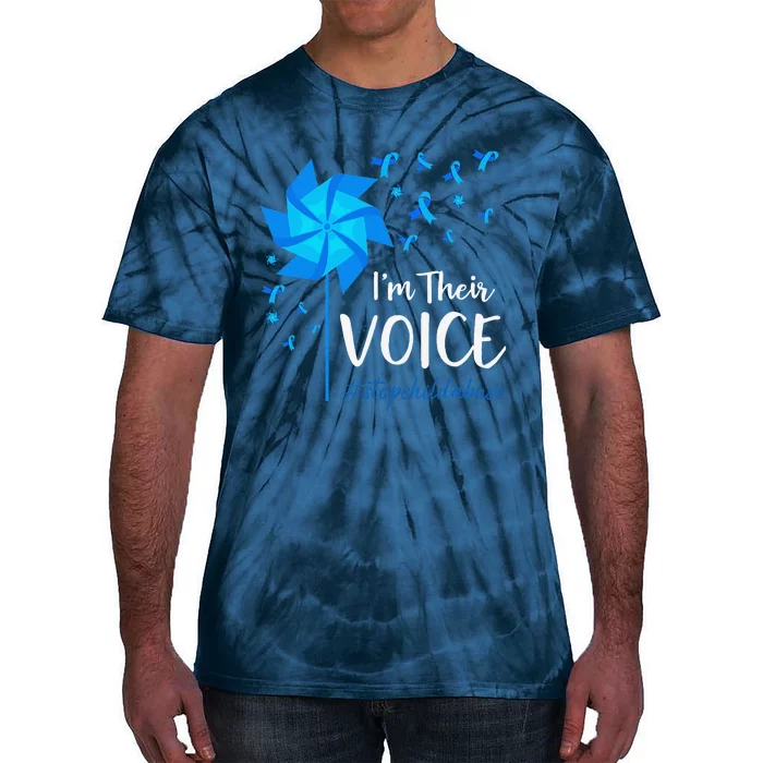 Child Abuse Prevention Awareness IM Their Voice Pinwheel Tie-Dye T-Shirt