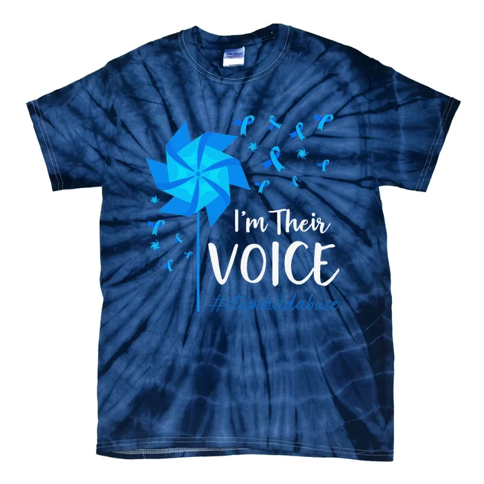 Child Abuse Prevention Awareness IM Their Voice Pinwheel Tie-Dye T-Shirt