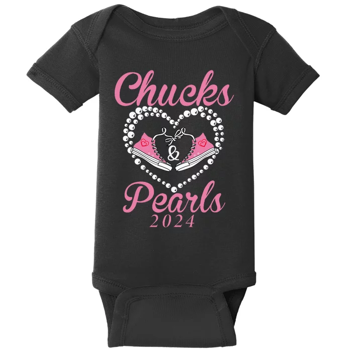 Chucks And Pearls 2024 Black History Chucks And Pearls Baby Bodysuit