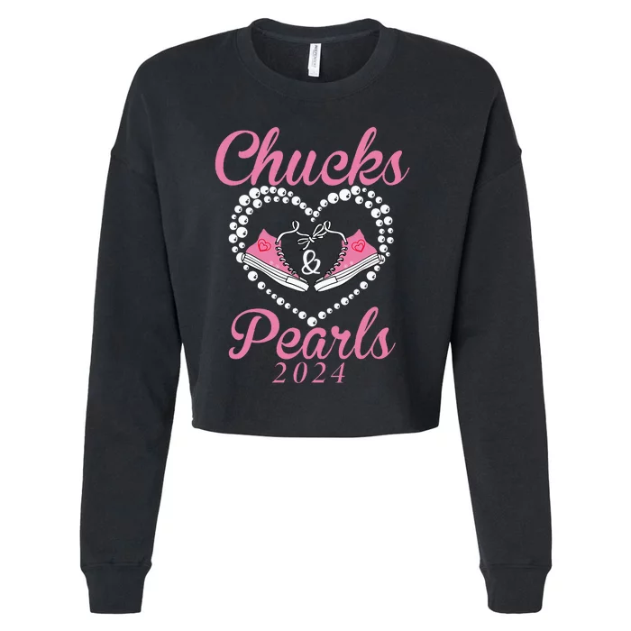 Chucks And Pearls 2024 Black History Chucks And Pearls Cropped Pullover Crew