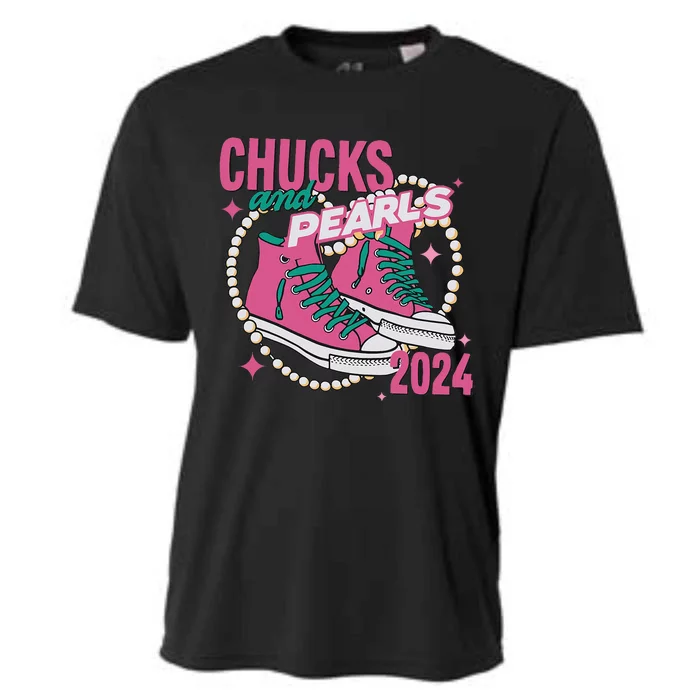 Chucks And Pearls IM With Her Kamala 2024 Cooling Performance Crew T-Shirt