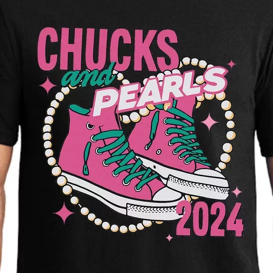 Chucks And Pearls IM With Her Kamala 2024 Pajama Set