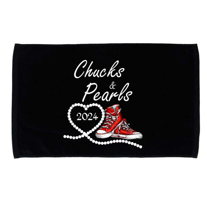 Chucks And Pearls 2024 Kamala Harris For President 47th Microfiber Hand Towel