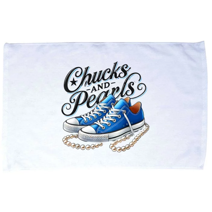 Chucks And Pearls 2024 Kamala Harris For President 47th Microfiber Hand Towel