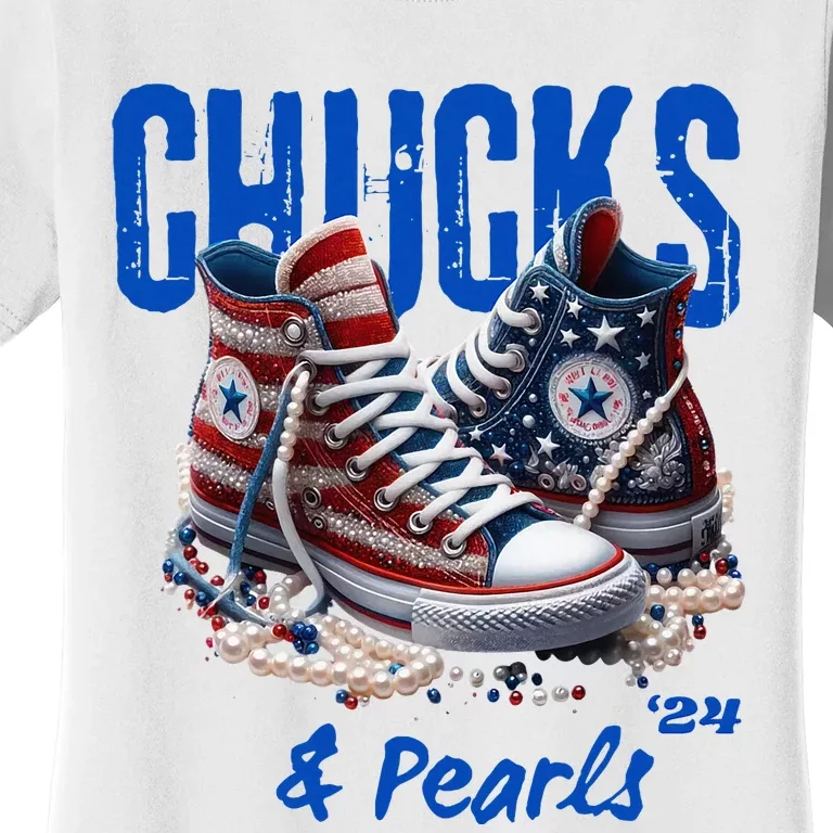 Chucks And Pearls Cute Women 2024 Women's T-Shirt