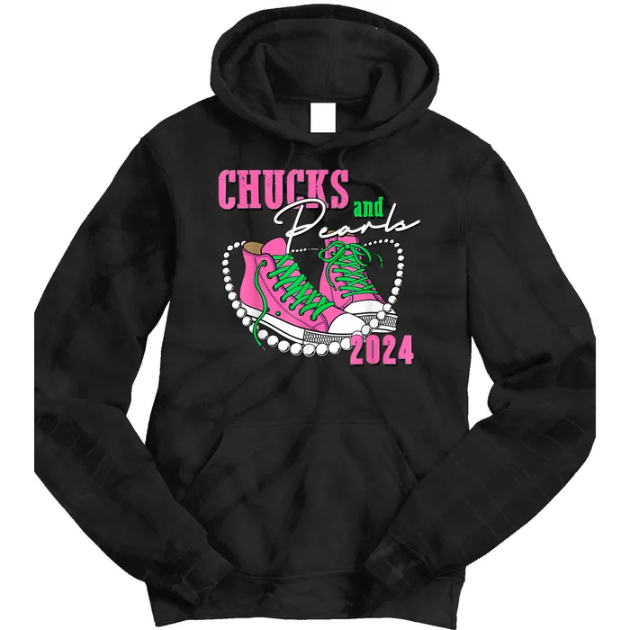 Chucks And Pearls 2024 Voting 2024 Tie Dye Hoodie