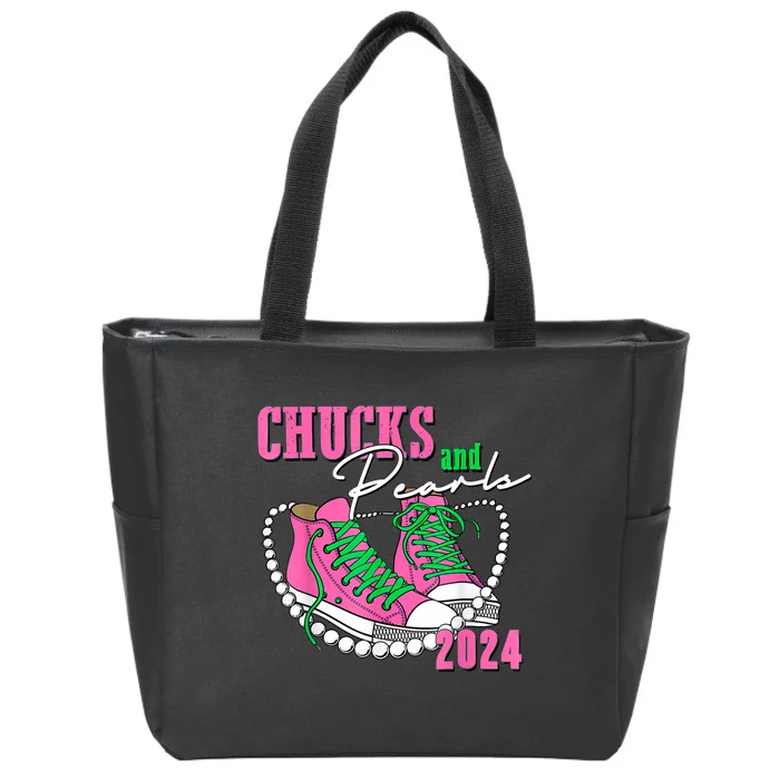 Chucks And Pearls 2024 Voting 2024 Zip Tote Bag