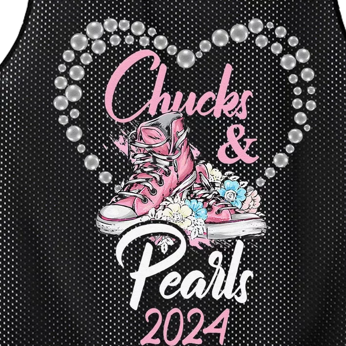 Chucks And Pearls 2024 Election 2024 Gift Mesh Reversible Basketball Jersey Tank