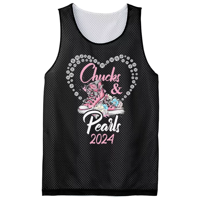 Chucks And Pearls 2024 Election 2024 Gift Mesh Reversible Basketball Jersey Tank