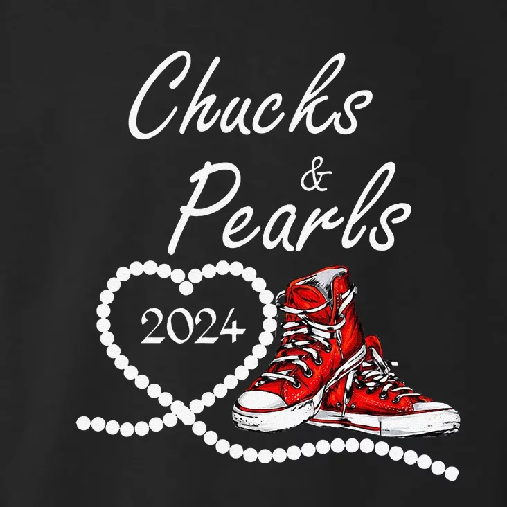 Chucks And Pearls 2024 Kamala Harris For President 47th Gift Toddler Hoodie