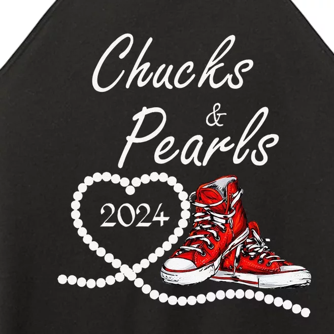 Chucks And Pearls 2024 Kamala Harris For President 47th Gift Women’s Perfect Tri Rocker Tank