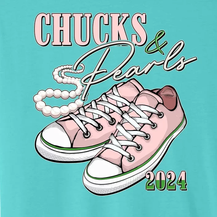 Chucks And Pearls Kamala Harris 2024 Aka Sorority Pink And Green ChromaSoft Performance T-Shirt