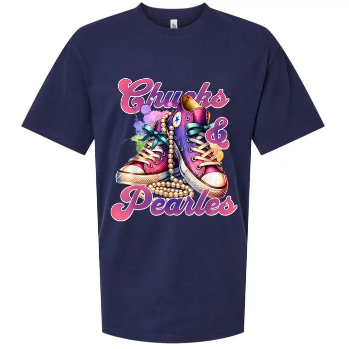 Chucks And Pearls IM With Her Kamala Sueded Cloud Jersey T-Shirt