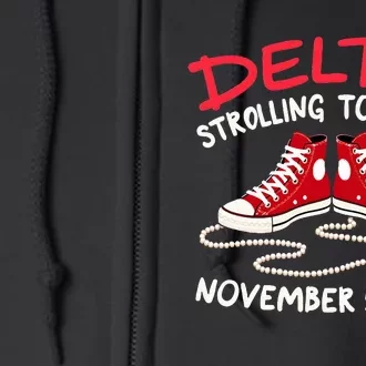 Chucks And Pearls Deltas Strolling To Vote November 5 2024 Full Zip Hoodie