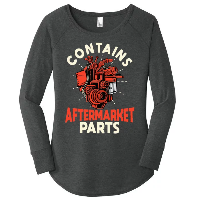 Contains Aftermarket Parts Open Heart Surgery Survivor Women's Perfect Tri Tunic Long Sleeve Shirt