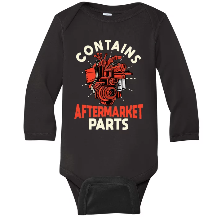 Contains Aftermarket Parts Open Heart Surgery Survivor Baby Long Sleeve Bodysuit