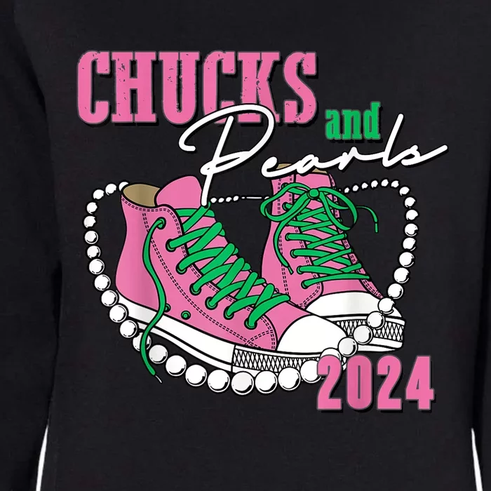 Chucks And Pearls IM With Her Kamala 2024 Womens California Wash Sweatshirt