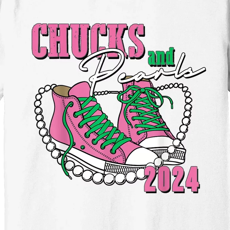 Chucks And Pearls IM With Her Kamala 2024 Premium T-Shirt