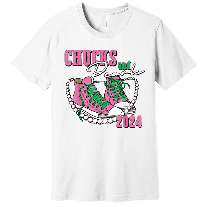 Chucks And Pearls IM With Her Kamala 2024 Premium T-Shirt