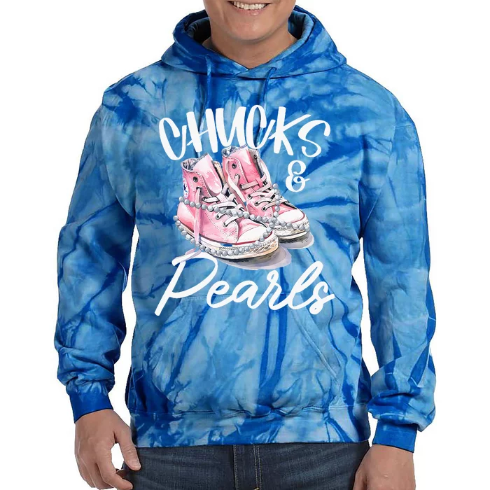 Chucks And Pearls Kamala Harris 2024 Tie Dye Hoodie